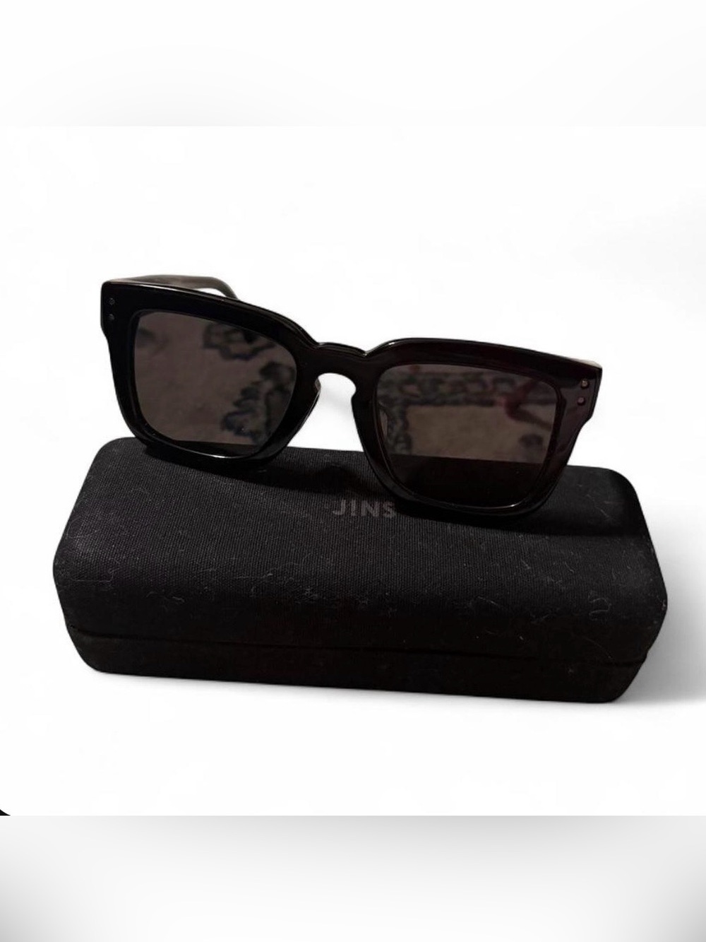 Men's Black Square Sunglasses